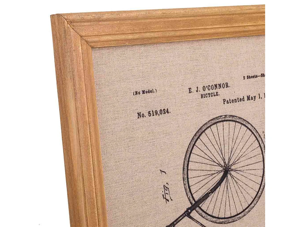 Cuadro de madera y tela impresa 33x43x1,8 cm