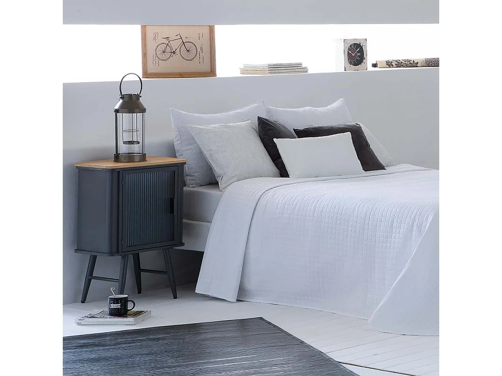 Gemälde aus Holz und bedrucktem Stoff 33x43x1,8 cm