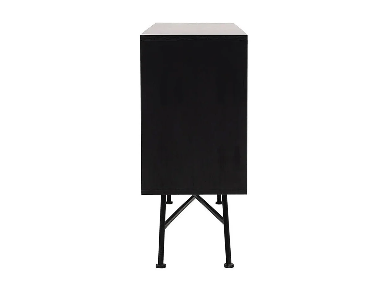 Aparador – 160 cm x 90 cm x 40 cm – Preto – Aglomerado revestido a melamina