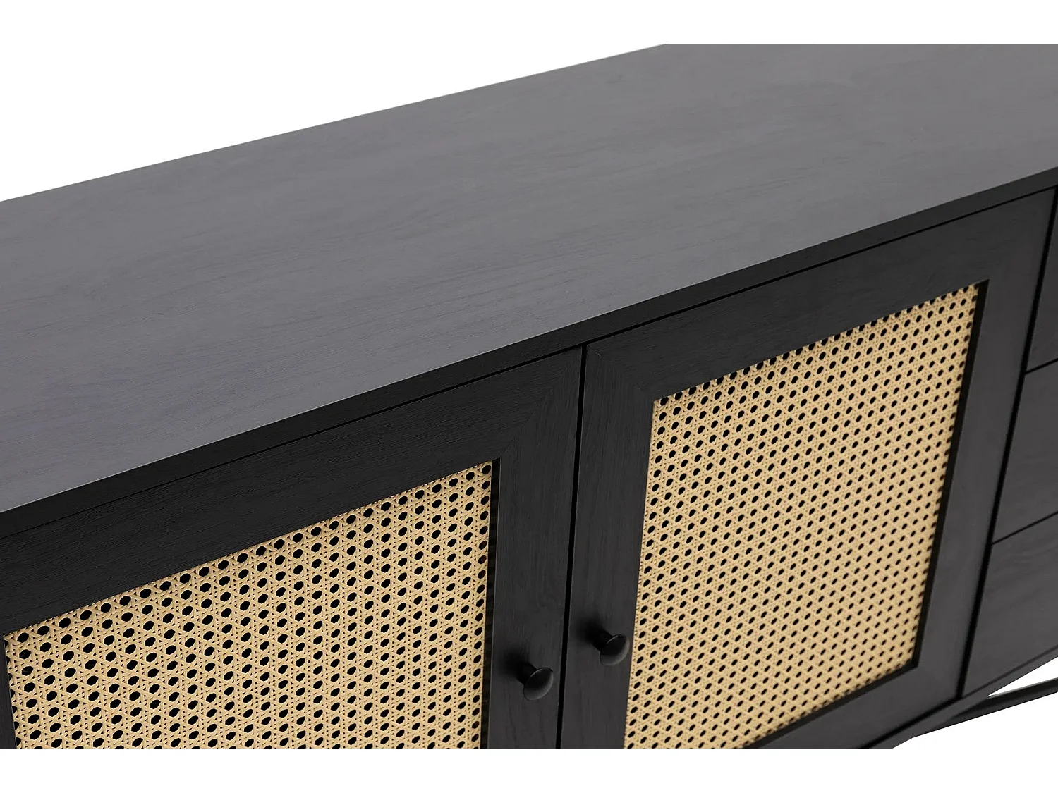 Aparador – 160 cm x 90 cm x 40 cm – Preto – Aglomerado revestido a melamina