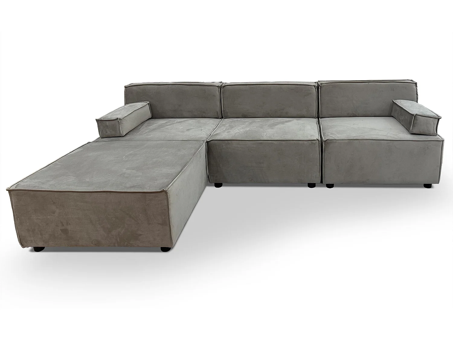 Modulares Sofa Benoit Velours Taupe Grau - Komfort und Flexibilität im Alltag