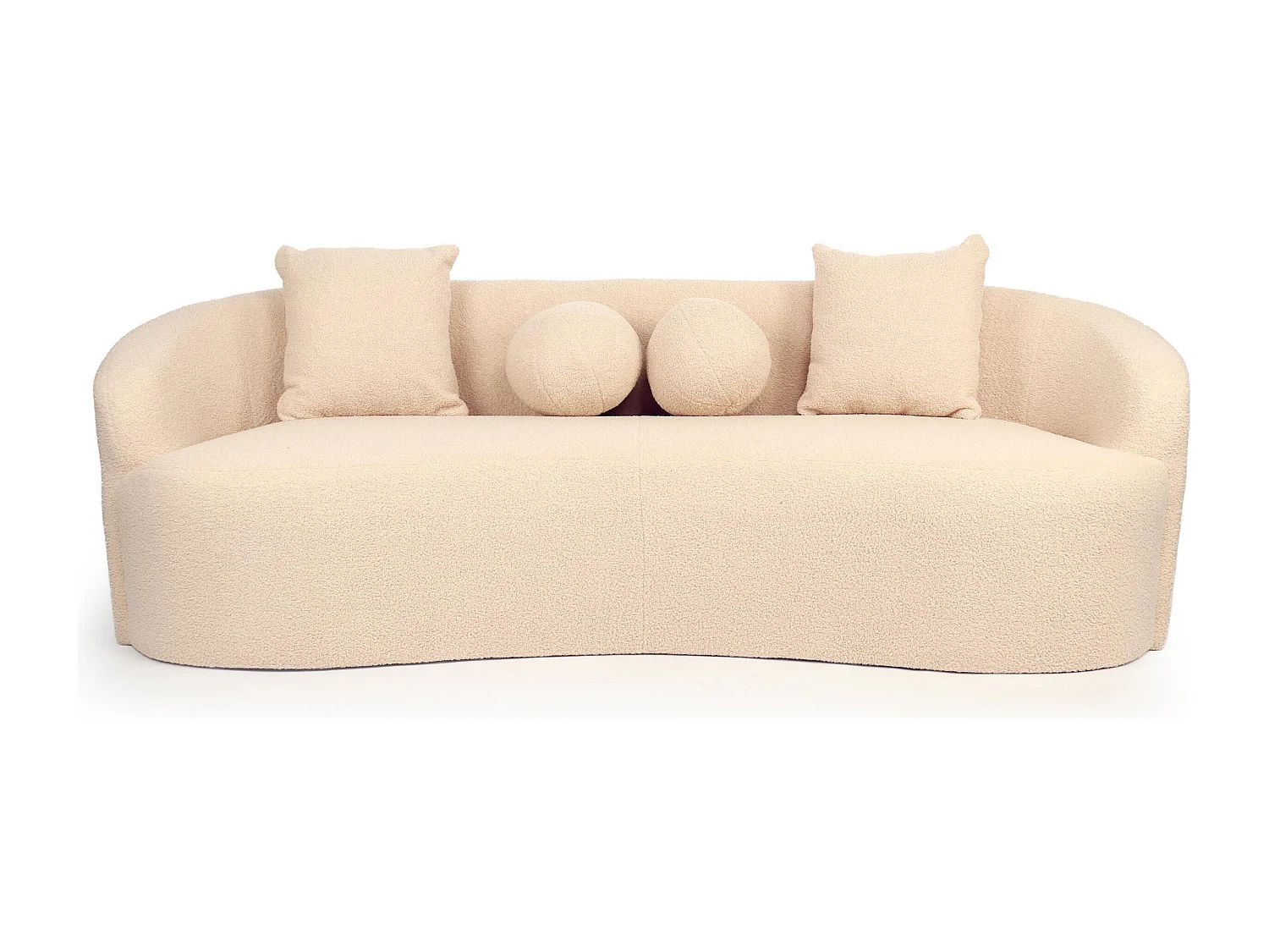 Elegantes 4-Sitzer-Sofa Design Alex XL Bouclé-Stoff Beige
