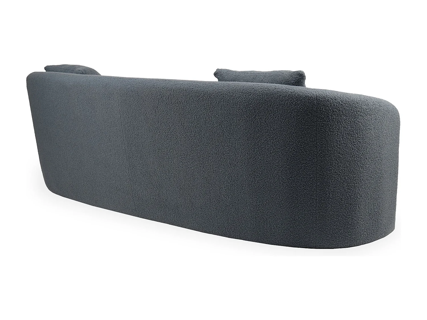 Elegante divano a 4 posti Alex XL in tessuto bouclé grigio