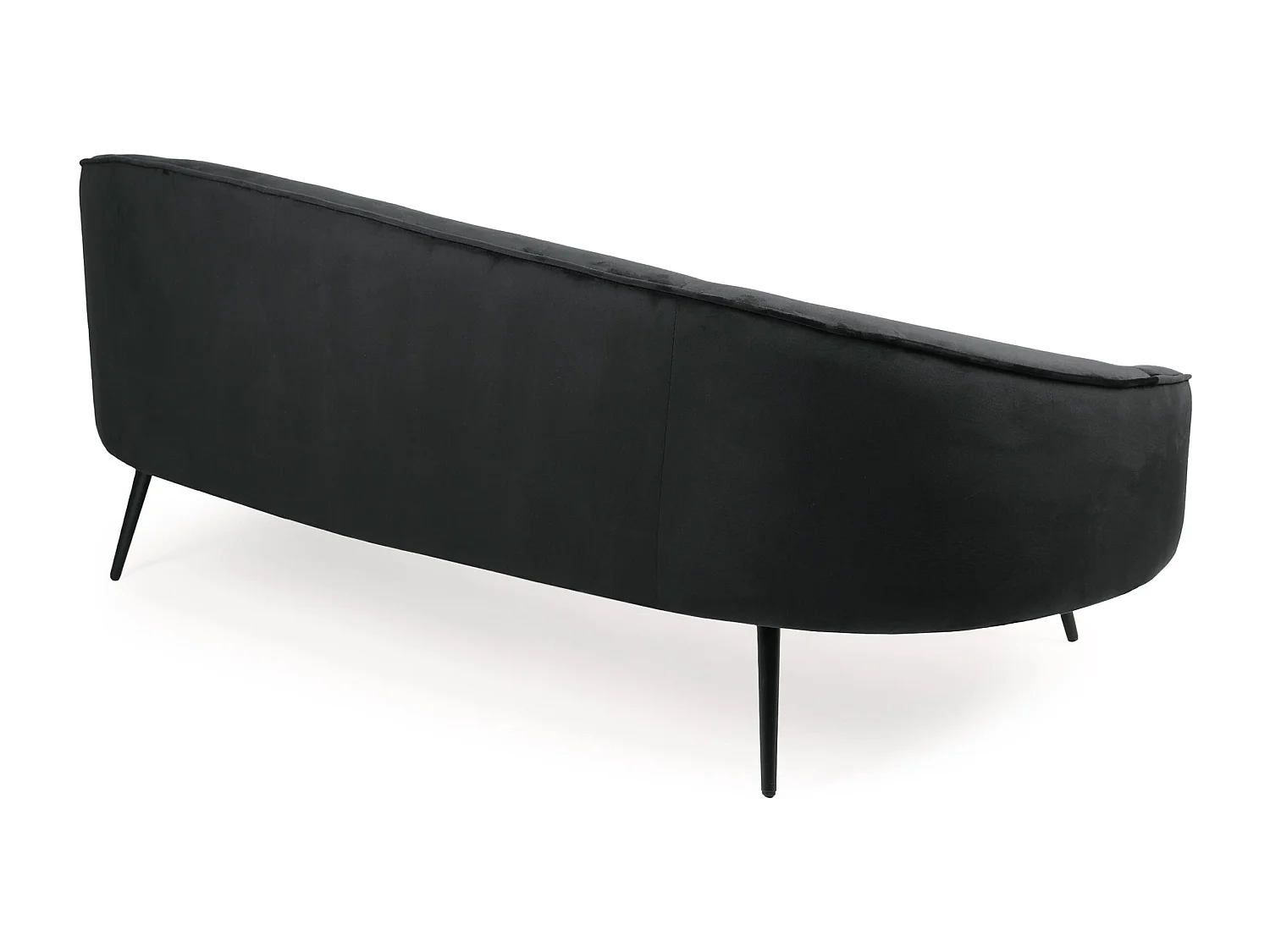 3-Sitzer Sofa Brendan Samt Schwarz Stilvoll und Bequem