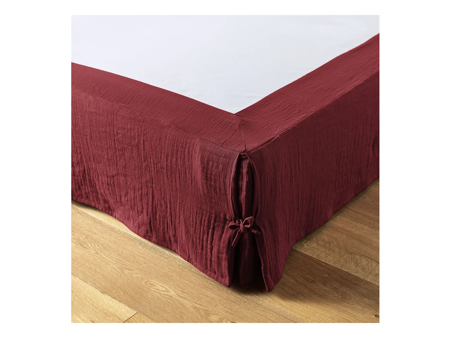 Cache-sommier 180 x 200 cm GAÏA Lie de vin