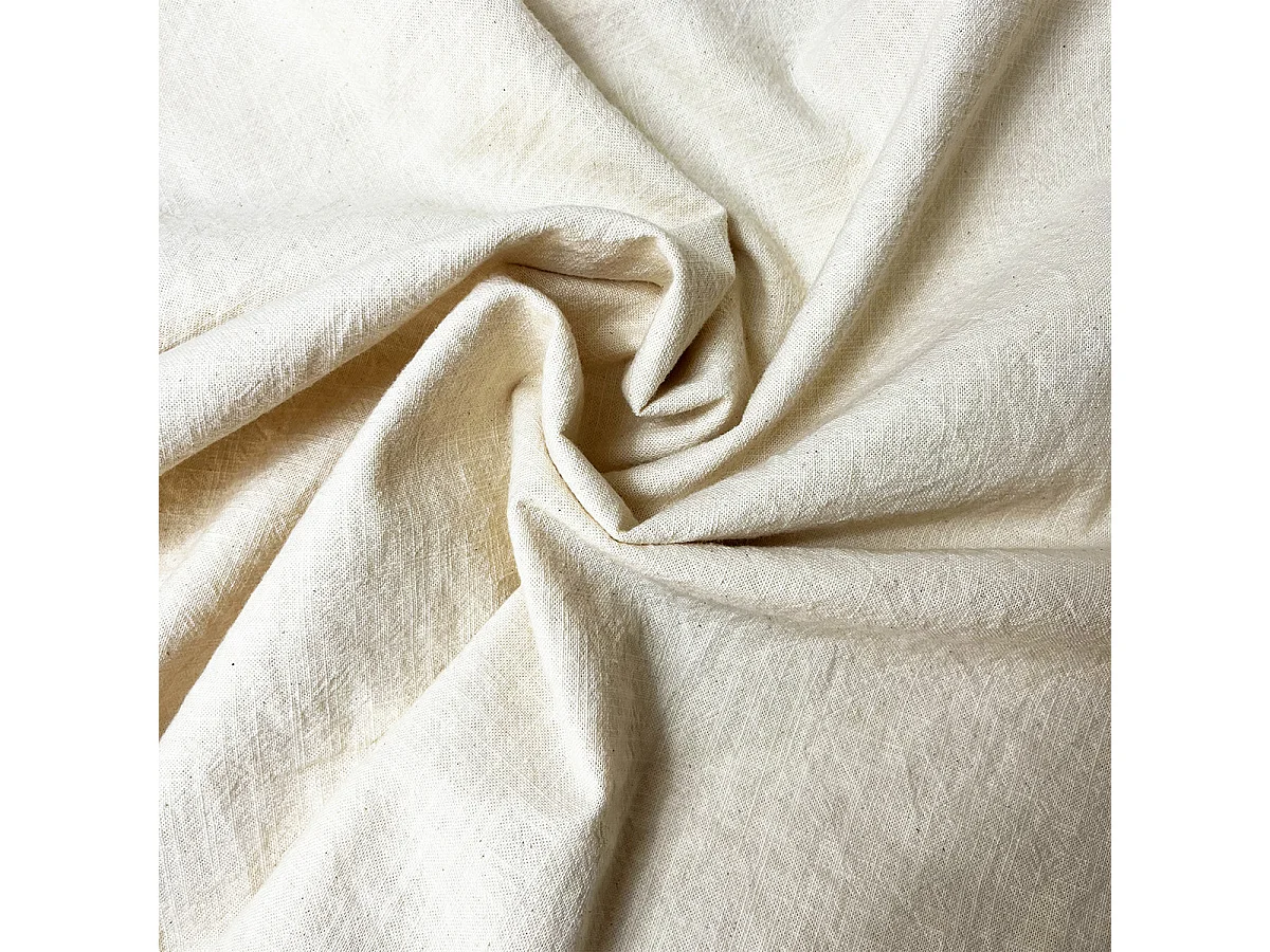 Parure de lit 2 personnes unie effet lin 260x240cm