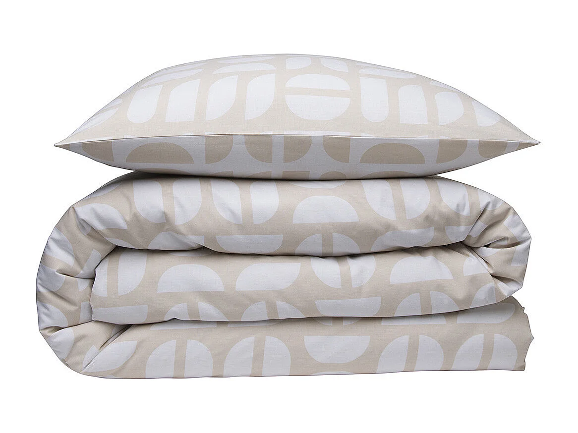 Parure de lit 2 personnes géométrique en polycoton 260x240cm