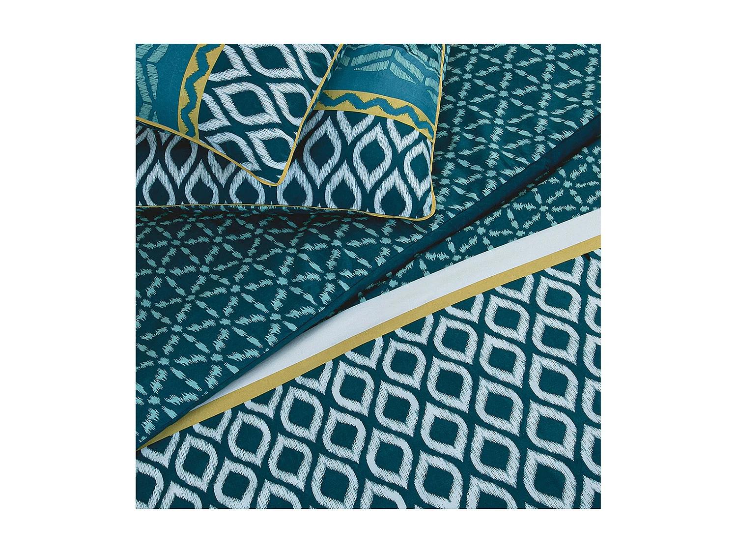 Parure de lit double ethnique en microfibre lavée 200x200cm