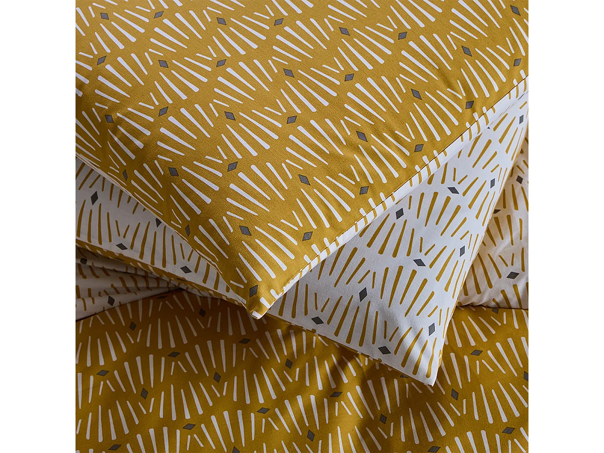 Parure de lit 2 personnes réversible en polycoton 260x240cm