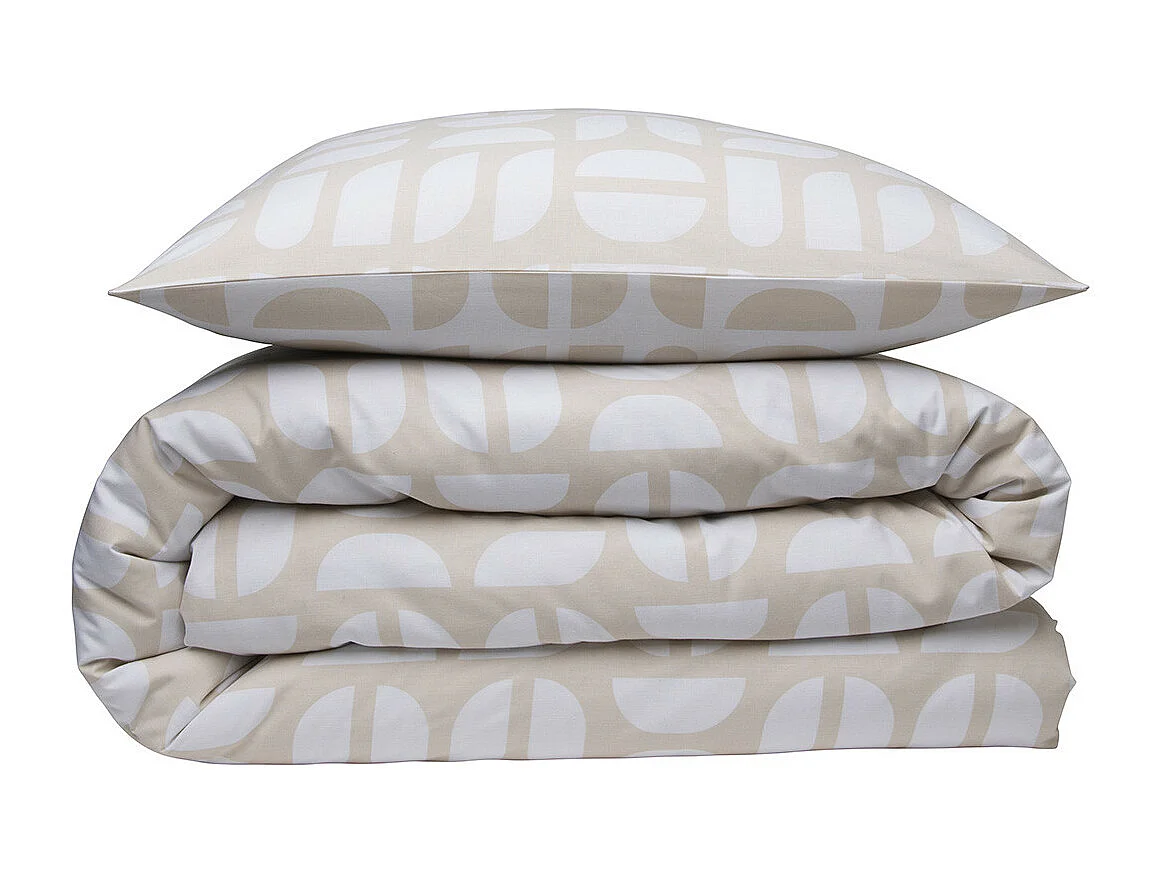 Parure de lit 2 personnes géométrique en polycoton 200x200cm