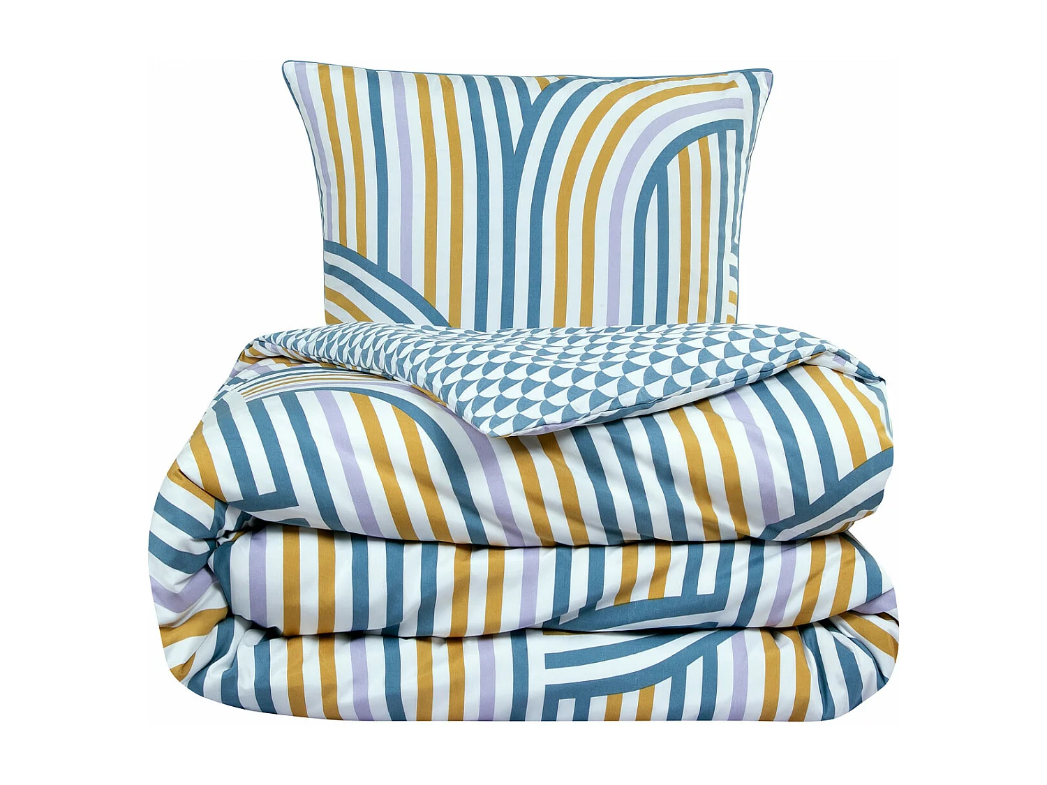 Parure de lit double arche en microfibre lavée 200x200cm