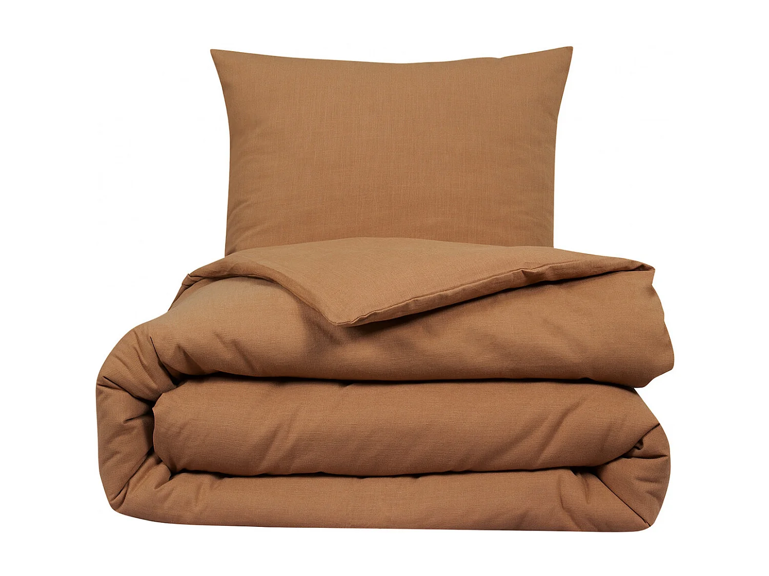 Parure de lit 2 personnes unie effet lin 240x220cm