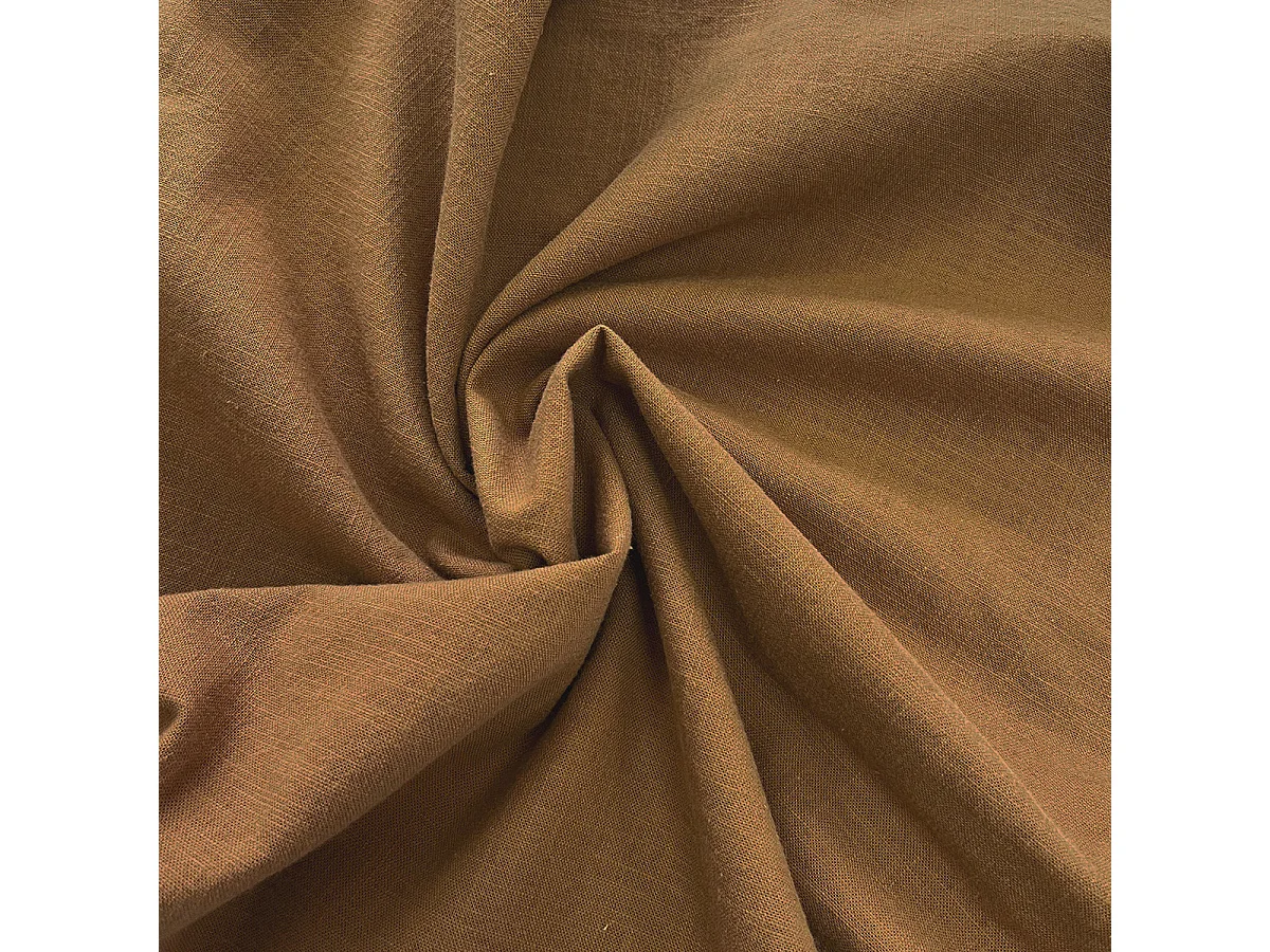 Parure de lit 2 personnes unie effet lin 260x240cm