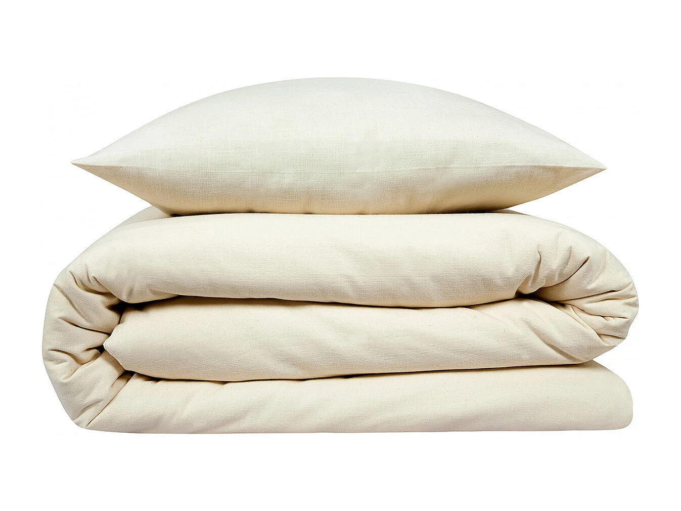 Parure de lit 2 personnes unie effet lin 240x220cm