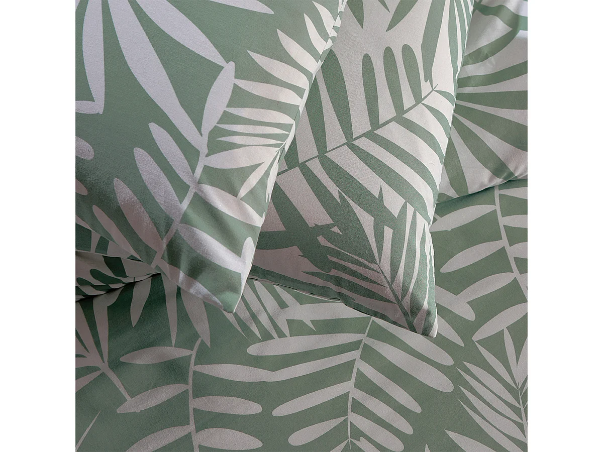 Parure de lit 2 personnes tropical en polycoton 200x200cm
