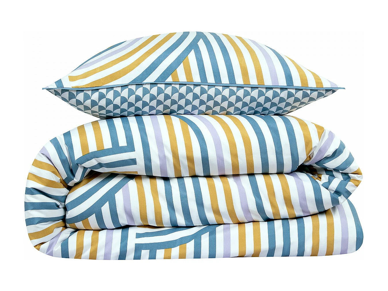 Parure de lit double arche en microfibre lavée 260x240cm