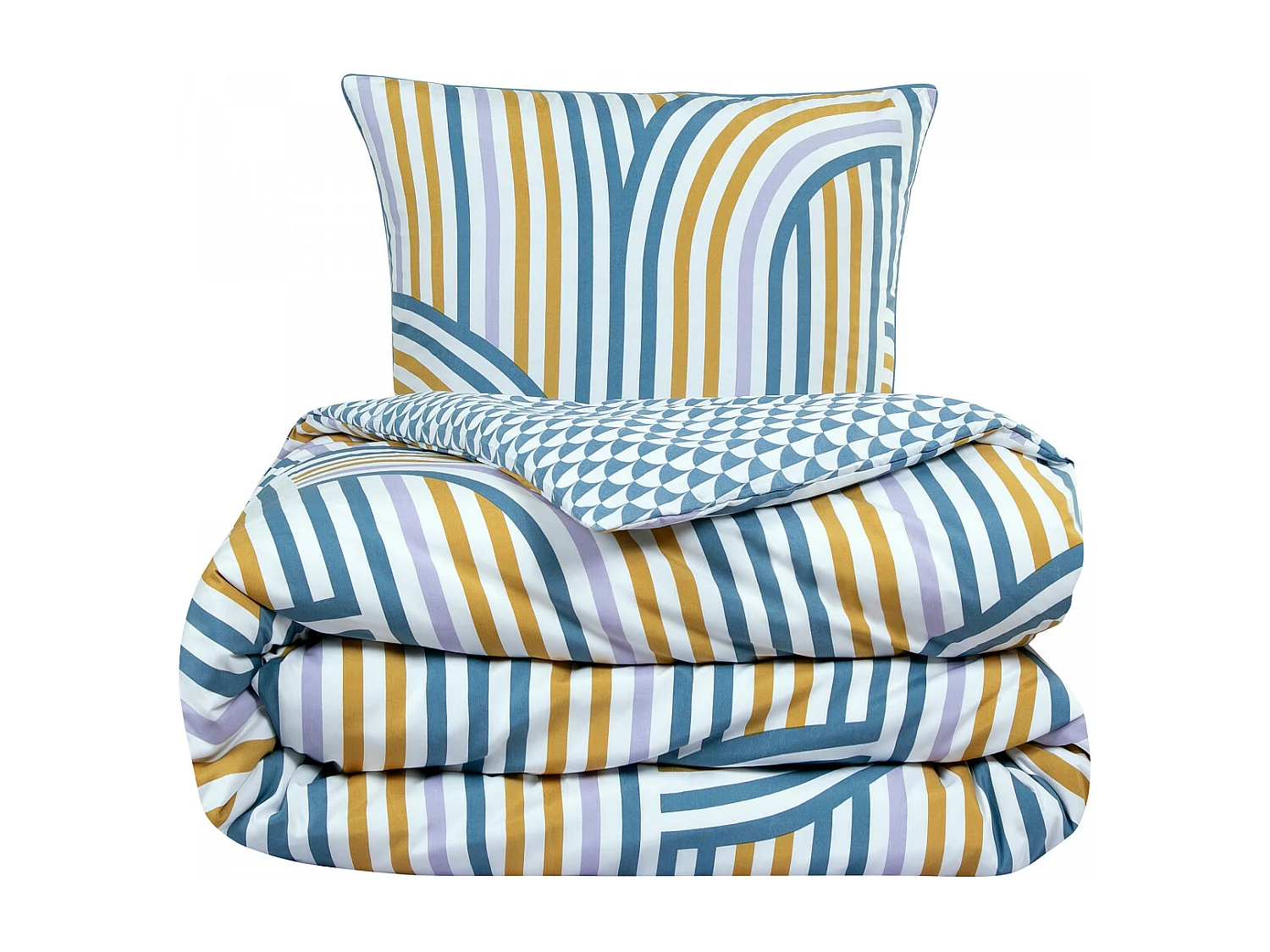 Parure de lit double arche en microfibre lavée 260x240cm