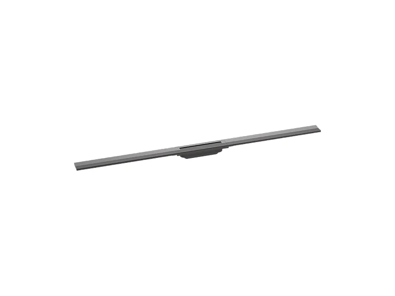 Caniveau de douche découpable 120 cm HANSGROHE RainDrain Flex montage libre noir chromé brossé