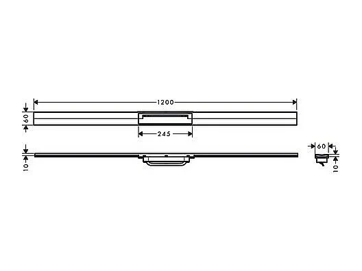 Caniveau de douche découpable 120 cm HANSGROHE RainDrain Flex montage libre chromé