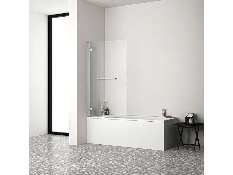 Pare bain fixe IDEAL STANDARD gauche + porte-serviette i.Life