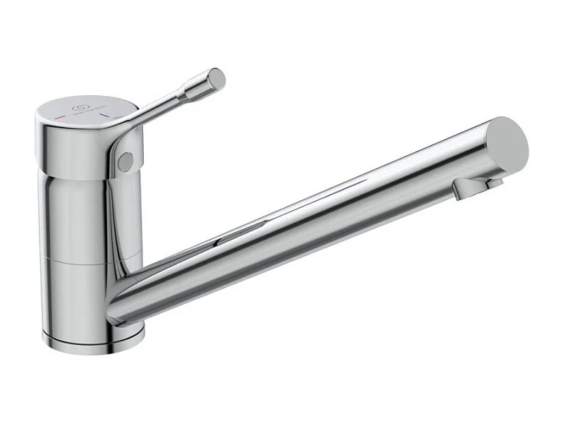 Robinet de cuisine bec bas IDEAL STANDARD Ceralook chrome + Microfibre