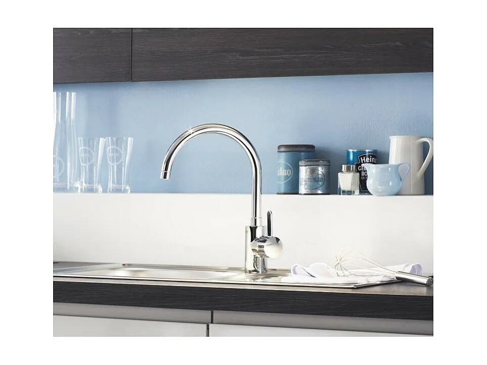 GROHE Mitigeur cuisine Eurosmart Cosmopolitan Bec haut chrome
