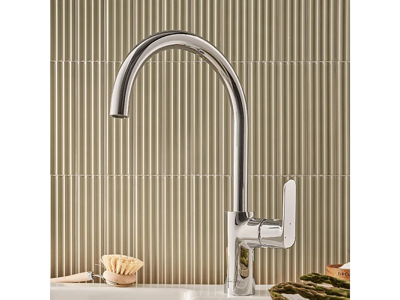 Robinet cuisine JACOB DELAFON July+ col de cygne et orientable