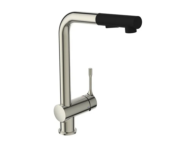 Robinet de cuisine IDEAL STANDARD Ceralook douchette extractible chrome 2 jets + Microfibre