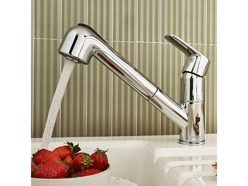 Robinet cuisine avec douchette extractible JACOB DELAFON July+ chromé