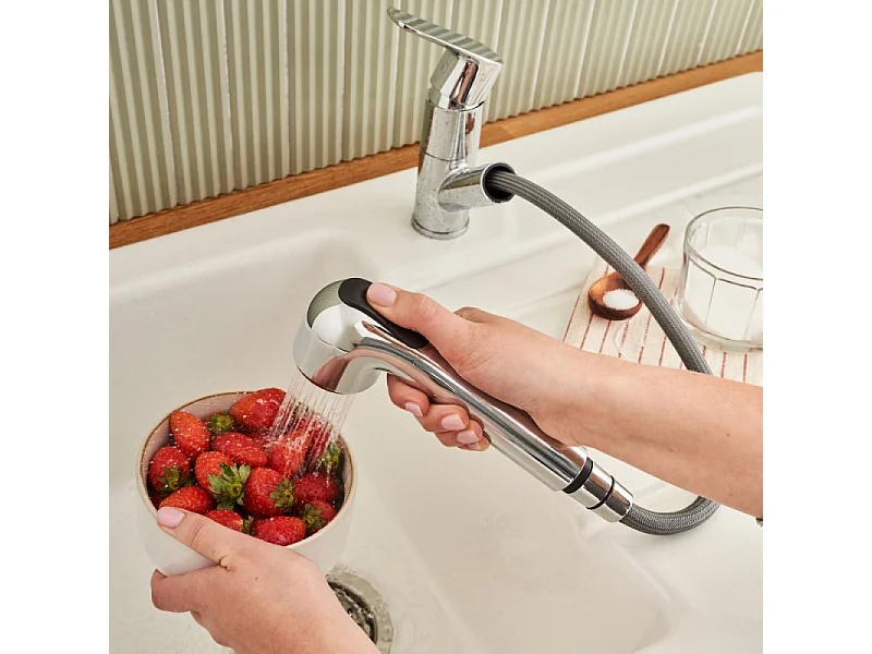 Robinet cuisine avec douchette extractible JACOB DELAFON July+ chromé