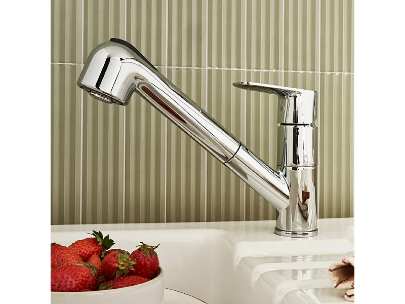 Robinet cuisine avec douchette extractible JACOB DELAFON July+ chromé