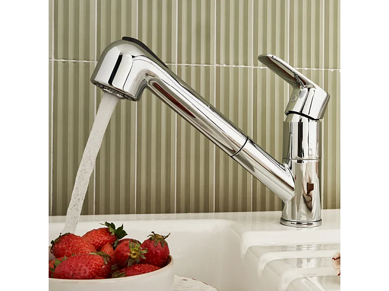 Robinet cuisine avec douchette extractible JACOB DELAFON July+ chromé