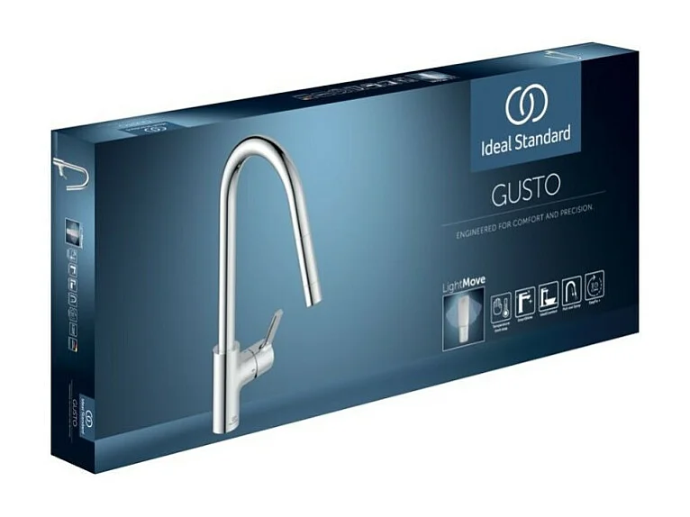 Grifo de cocina con ducha IDEAL STANDARD Gusto rosa