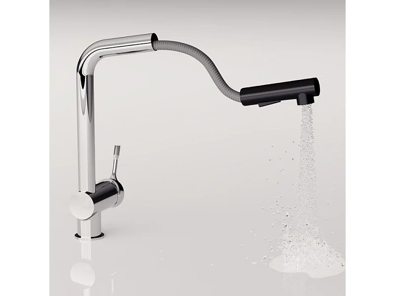 Robinet de cuisine IDEAL STANDARD Ceralook douchette extractible chrome 2 jets + Nettoyant