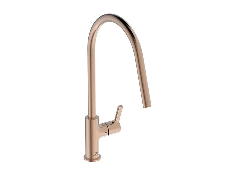 Robinet de cuisine IDEAL STANDARD Gusto rond Rose + Microfibre