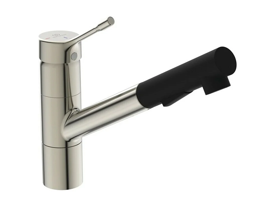 Robinet de cuisine IDEAL STANDARD Ceralook douchette extractible gris + Nettoyant