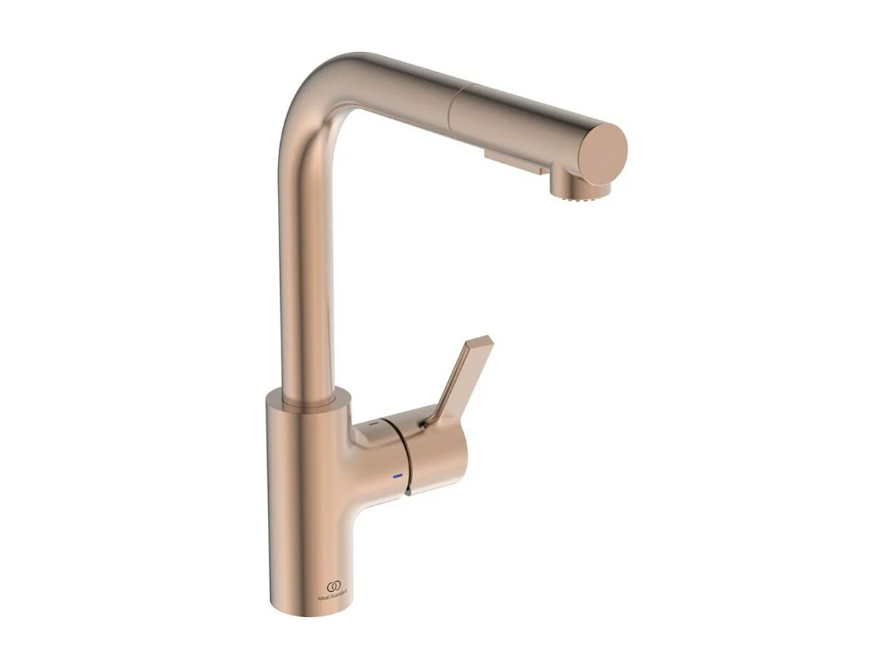 Robinet de cuisine IDEAL STANDARD Gusto douchette extractible Rose