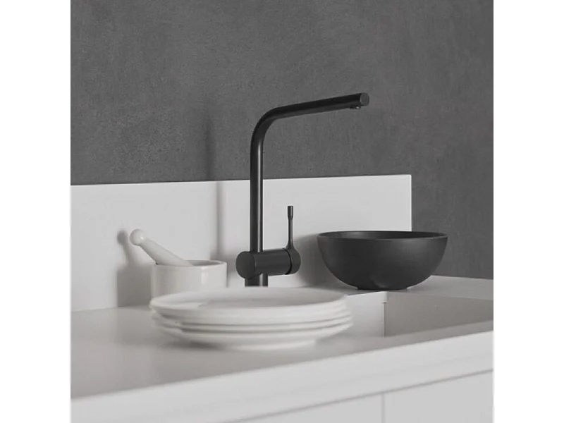 Robinet de cuisine IDEAL STANDARD Ceralook noir + Microfibre