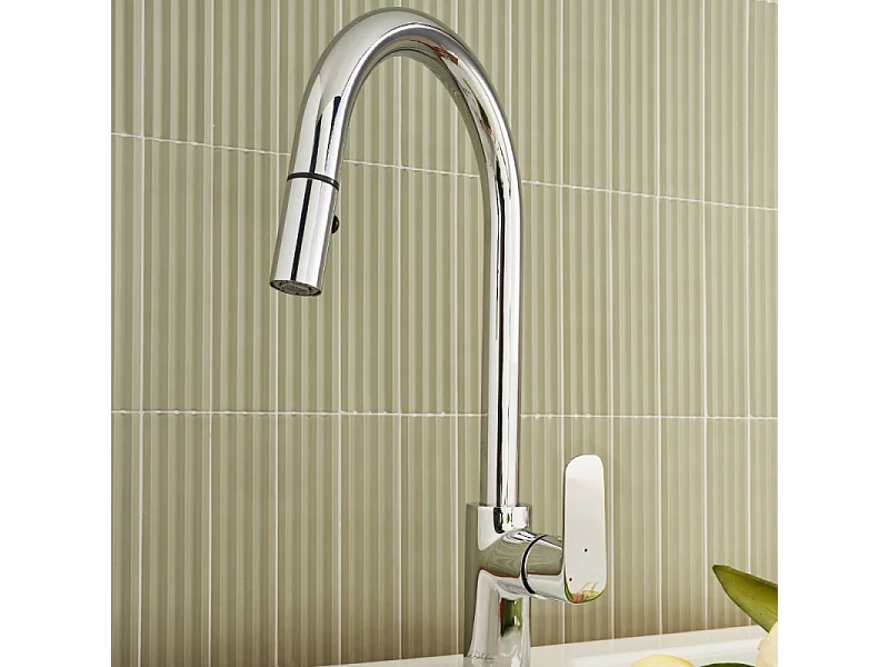 Robinet cuisine avec douchette extractible JACOB DELAFON July+ chromé