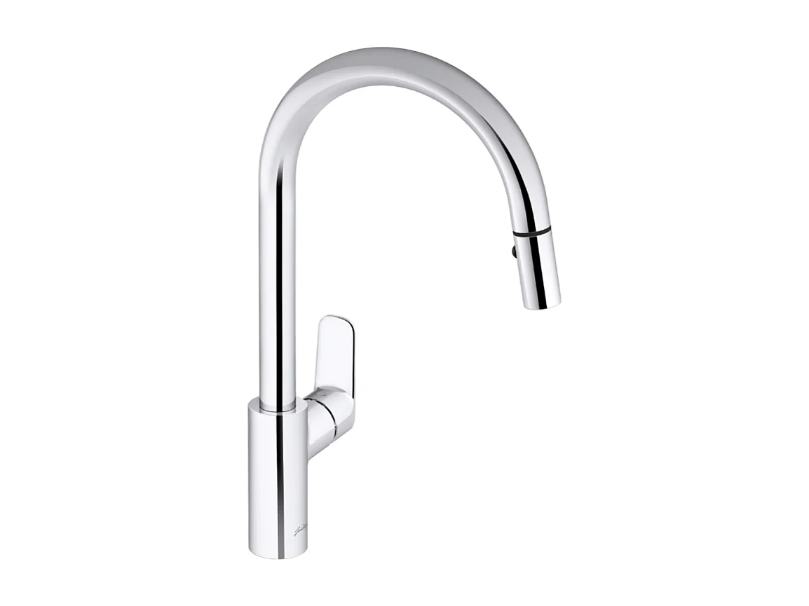 Robinet cuisine avec douchette extractible JACOB DELAFON July+ col de cygne et orientable