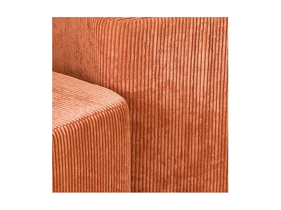 Lot de 2 poufs déco en velours côtelé