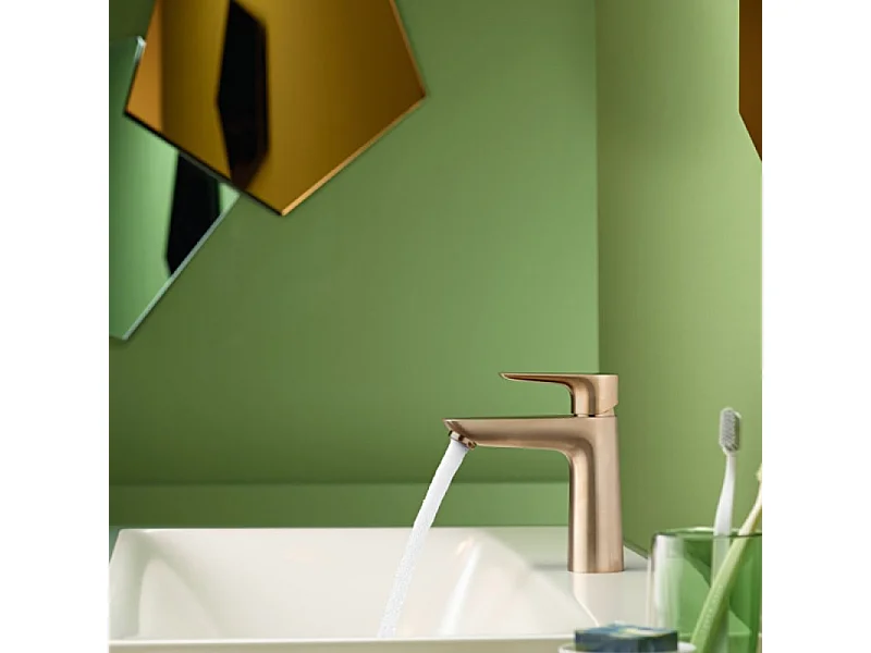Mitigeur lavabo HANSGROHE Talis 110 CH3 Coolstart Bronze brossé sans vidage