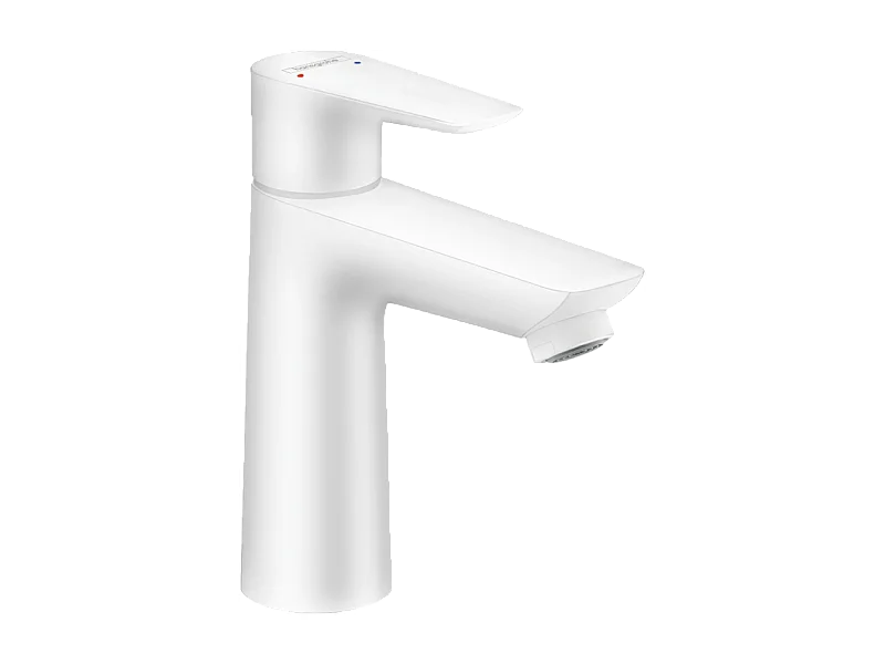 HANSGROHE Mezclador de lavabo Talis E 110, sin palanca extraíble ni desagüe blanco mate