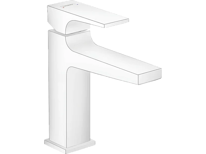HANSGROHE Mitigeur lavabo Metropol 110 poignée manette, bonde Push-Open blanc mat