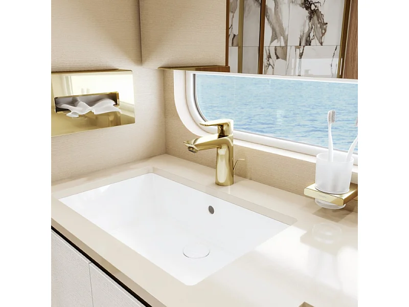 Mitigeur lavabo HANSGROHE Talis 110 CH3 Coolstart Aspec doré poli