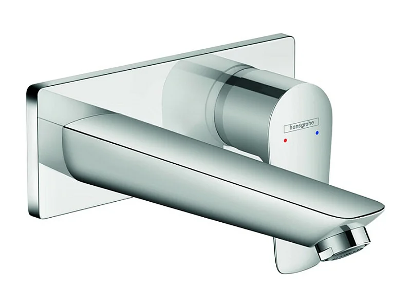 Mitigeur lavabo mural HANSGROHE Talis E 165 mm + bonde à écoulement libre Chromé