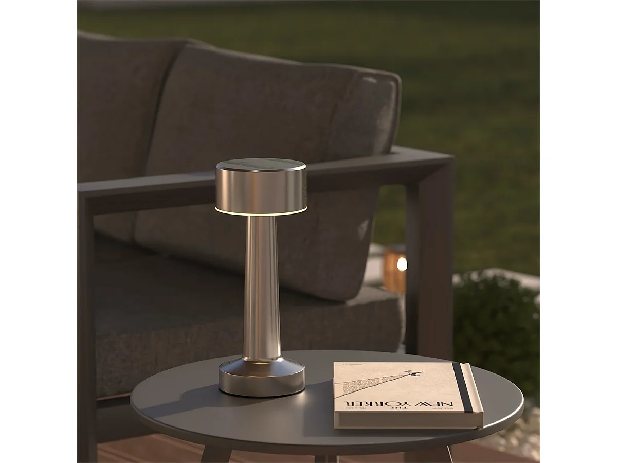 Lampe d'Extérieure en Métal "Halto" 21cm Argent