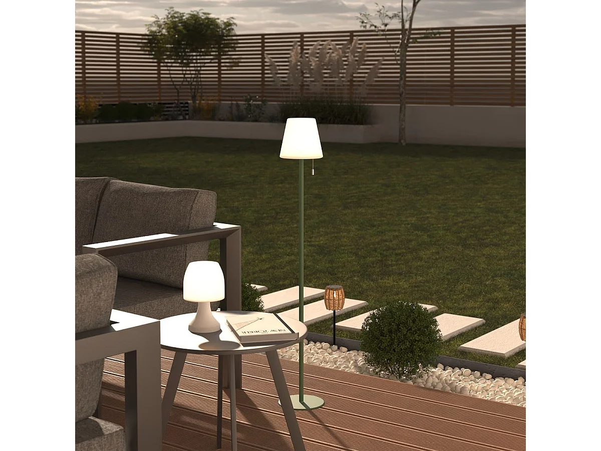 Lampadaire d'Extérieur "Zack" 108cm Vert Olive