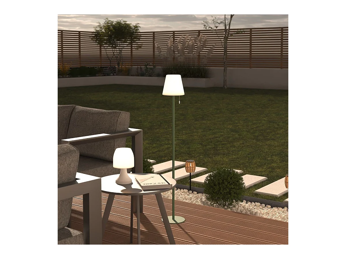 Lampadaire d'Extérieur "Zack" 108cm Vert Olive