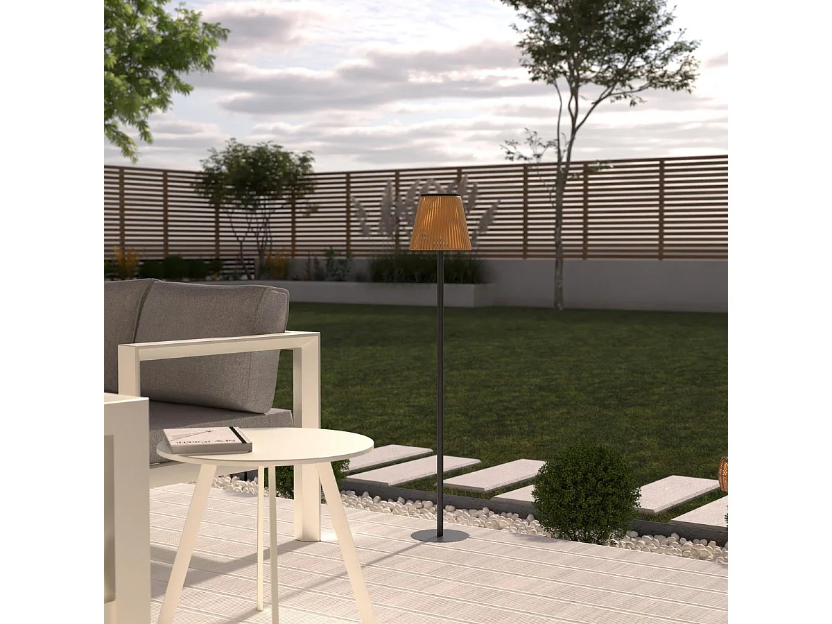 Lampadaire Solaire à LED "Kesy" 108cm Naturel